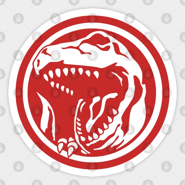 Tyrannosaurus WHT Sticker by Javier Casillas